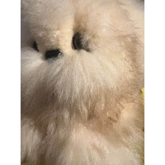 Sheepskin Dog plush Bag Handcrafted In New Zealand Sheep Wool Shearling 15x9” - Picture 12 of 13